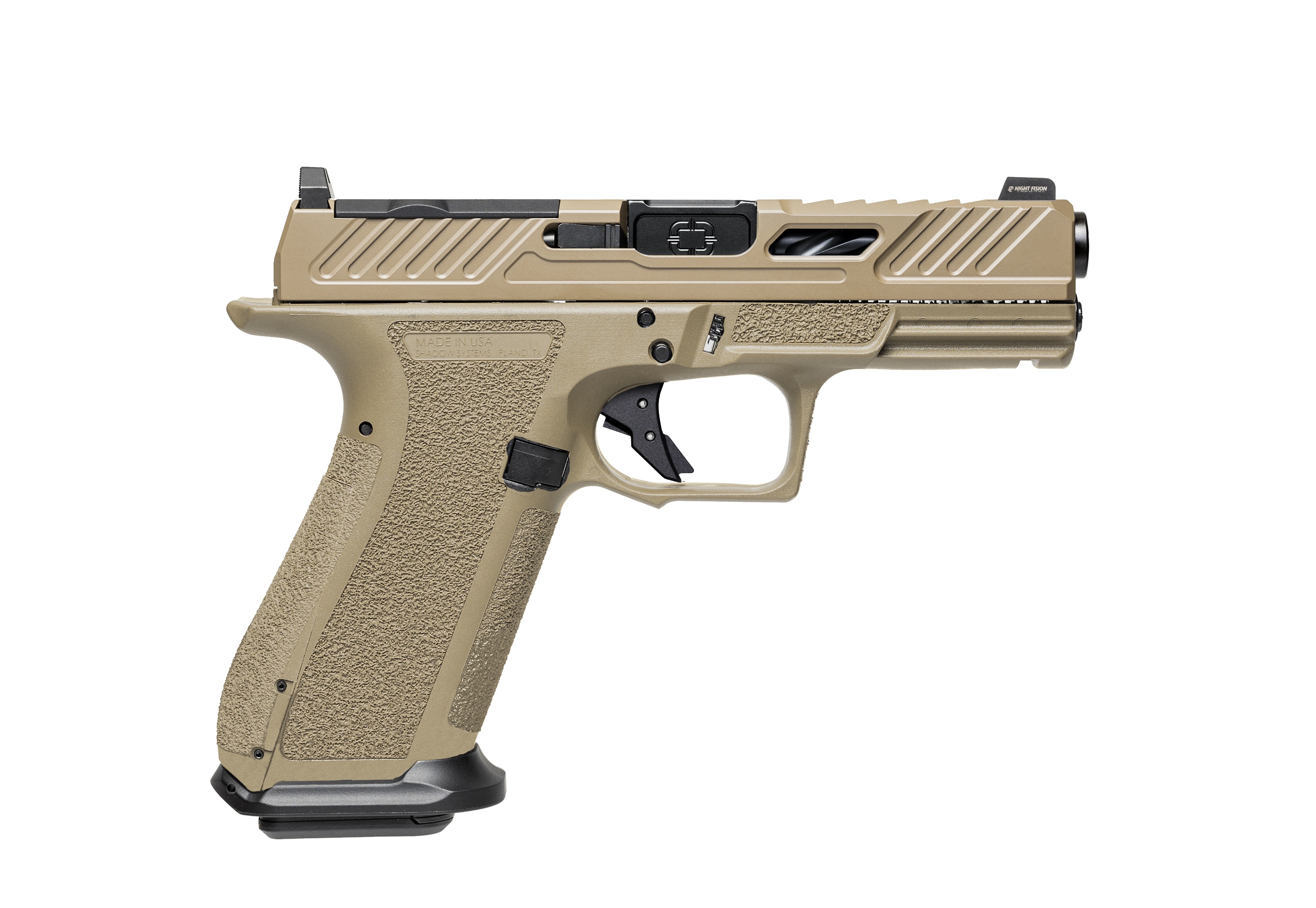 Shadow Systems XR920 Elite 9mm, 4" Barrel, Night Sights, Flat Dark Earth, 17+1 Capacity - View 2