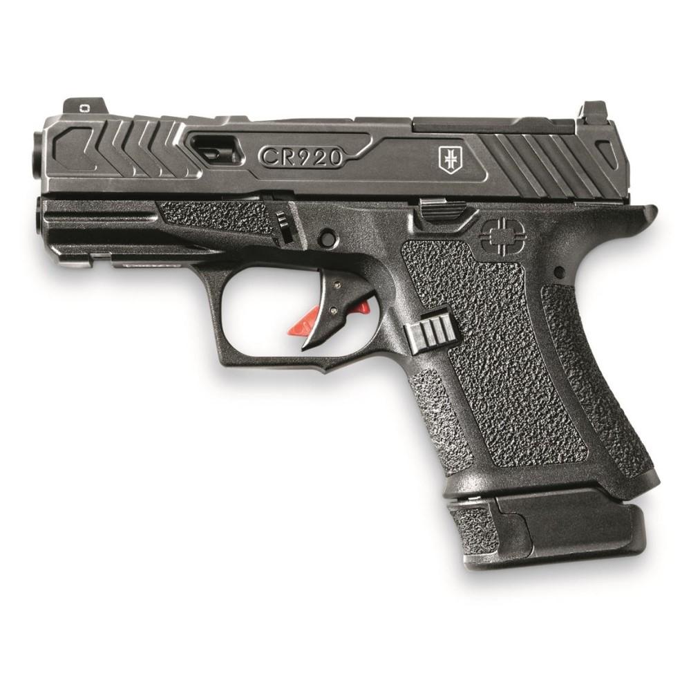 "Shadow Systems SS-4084 CR920 War Poet Striker Fired 9mm Semi-Auto Pistol, 3.41" Black Nitride Finish, 13+1 Capacity, Spiral Fluted Bronze Barrel - View 2