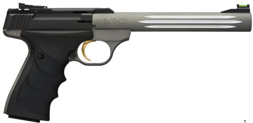 Browning Buck Mark Lite *CA Compliant 22 LR 10+1 7.25" Matte Gray Fluted Barrel, Matte Black Serrated Steel Slide, Matte Gray Aluminum Frame, Black Ultragrip RX Grips - View 2