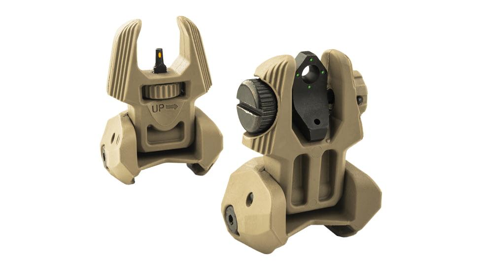 Meprolight 403440 FRBS Flip Backup Sights 4 Dot Rear/Orange Front Desert - View 2