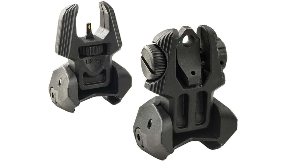 Meprolight 403220 FRBS Flip Backup Sights 2 Dot Rear/Orange Front Black - View 2