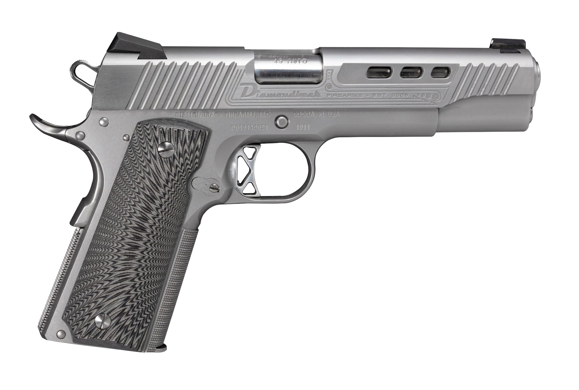 DIAMONDBACK DB1911 45ACP 8+1 5" Match Grade Barrel Stainless - View 2