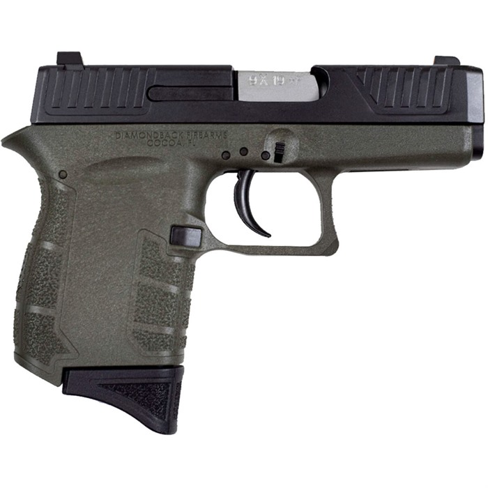 Diamondback DB0200P101 9mm Pistol, 3" Barrel, OD Green, 6+1 Capacity - View 2