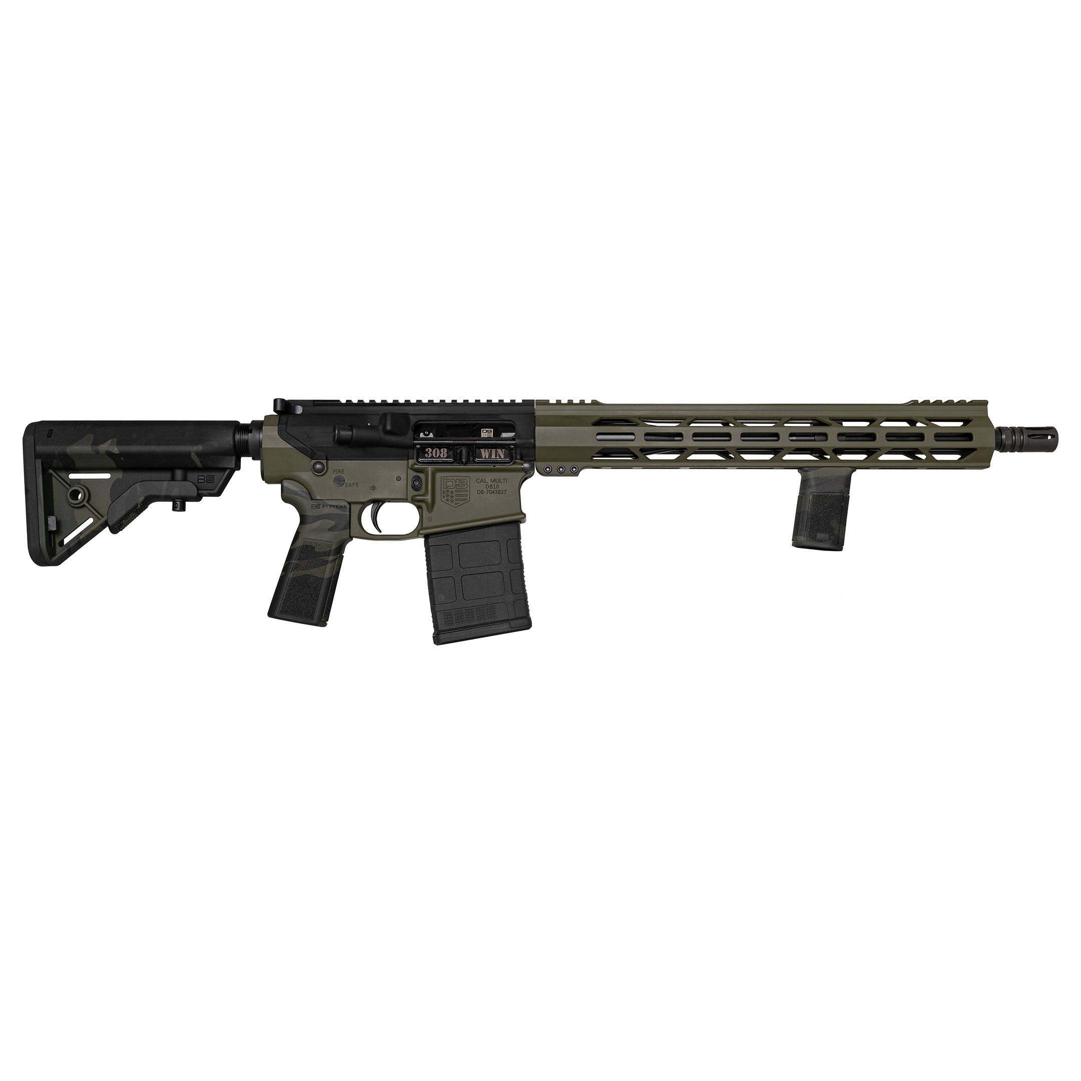 DIAMONDBACK DB10 .308 Win 16in 20rd Black/Green Semi-Auto Rifle (1080C281) - View 2