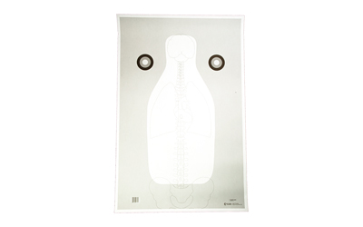 FBI Q Vital Anatomy V2 Training Target 23x35 Inch Black White Gray 100-Pack - View 2