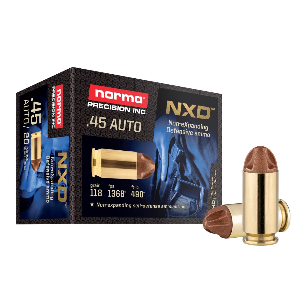 Norma Ammunition 611540020 Self Defense NXD 45ACP 230gr 20 Per Box/10 Case - View 2