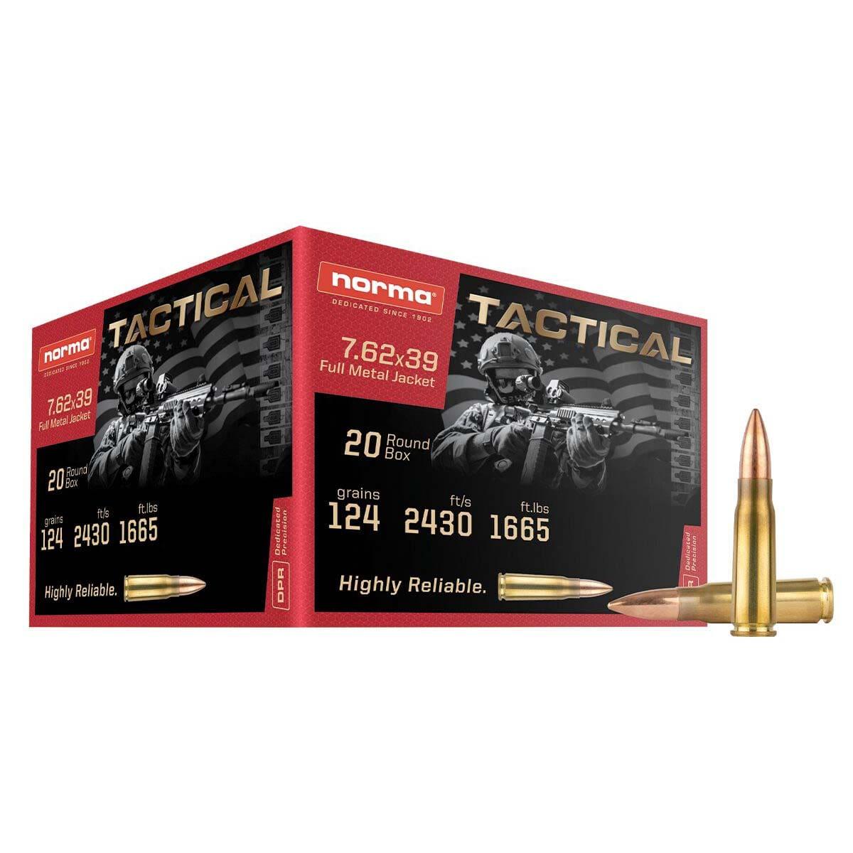 Norma Range & Training Ammo 7.62x39 124Gr 20RD Box - View 2