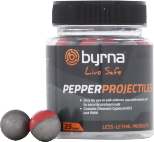 Byrna JB68315 Pepper Projectiles .68 Cal, 25 Count Tub - View 2