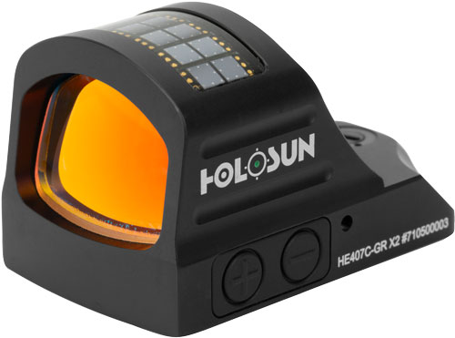 Holosun HE407C-GR-X2 Reflex Sight 2 MOA Green Dot Solar Shake Awake - View 2