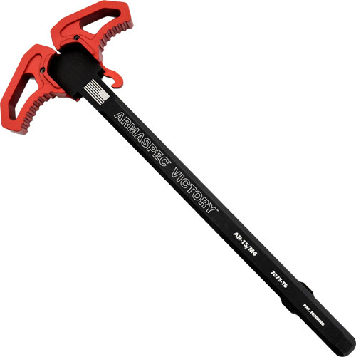 Armaspec ARM161RED Victory AR-15 Charging Handle, Red, 7075 Aluminum - View 2