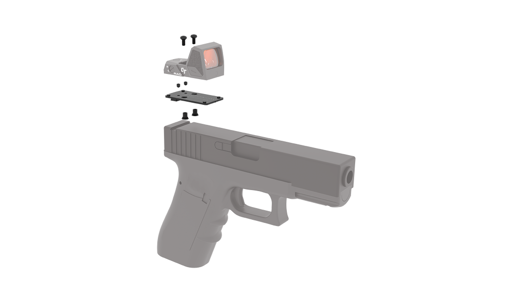Crimson Trace CT-Rad Dovetail Red Dot Mounting Kit - View 2