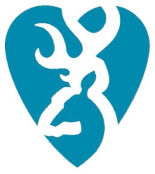 Browning Decal Heartbreaker 5" Teal - View 2