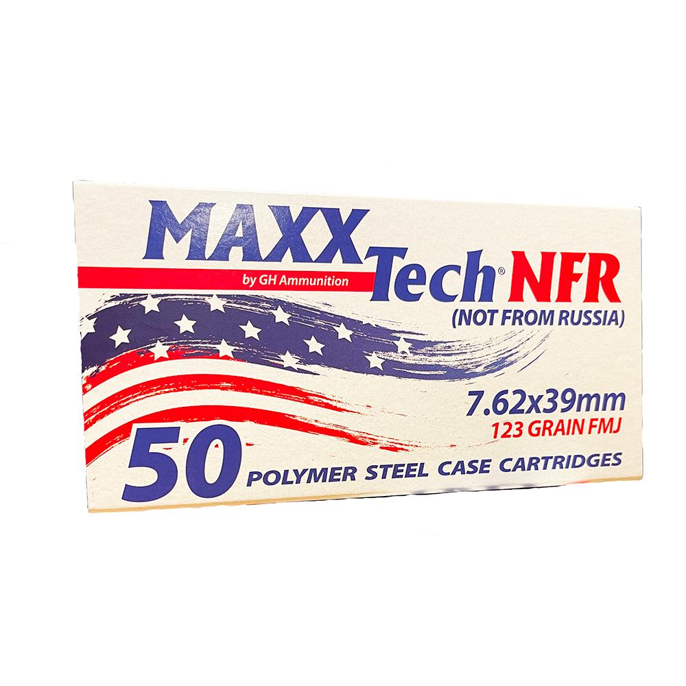 MaxxTech MTNFR762 NFR 7.62x39mm 123gr Full Metal Jacket 50 Per Box/10 Case - View 2