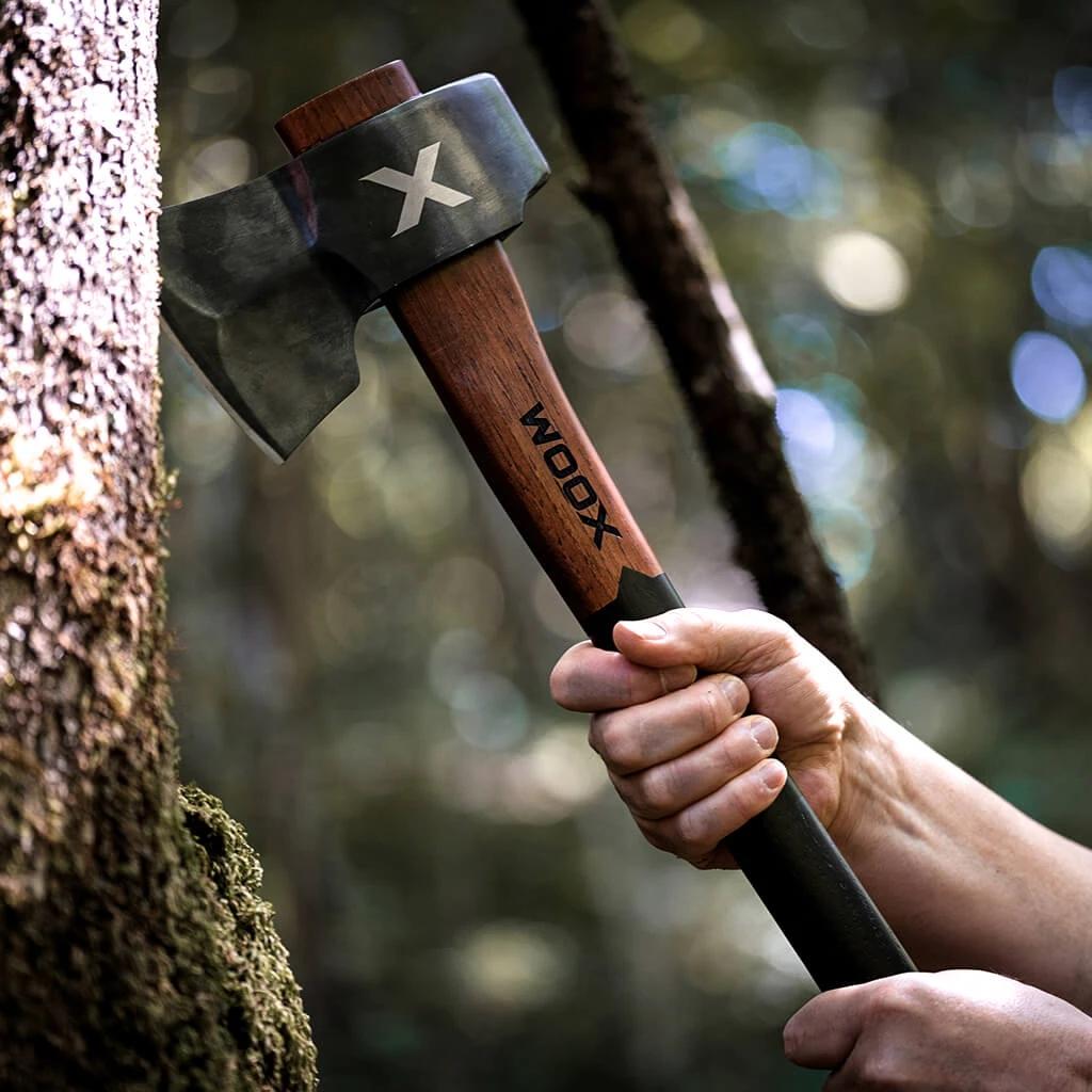 Woox Forte Axe, C60/1060 Steel, 22" Hickory Handle, 3 lbs, Italian Design - View 2