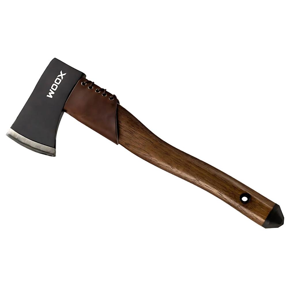 Woox BU.AXE001.04 Ax1 Tomahawk, Walnut Handle, Blued Finish, Leather Collar - View 2