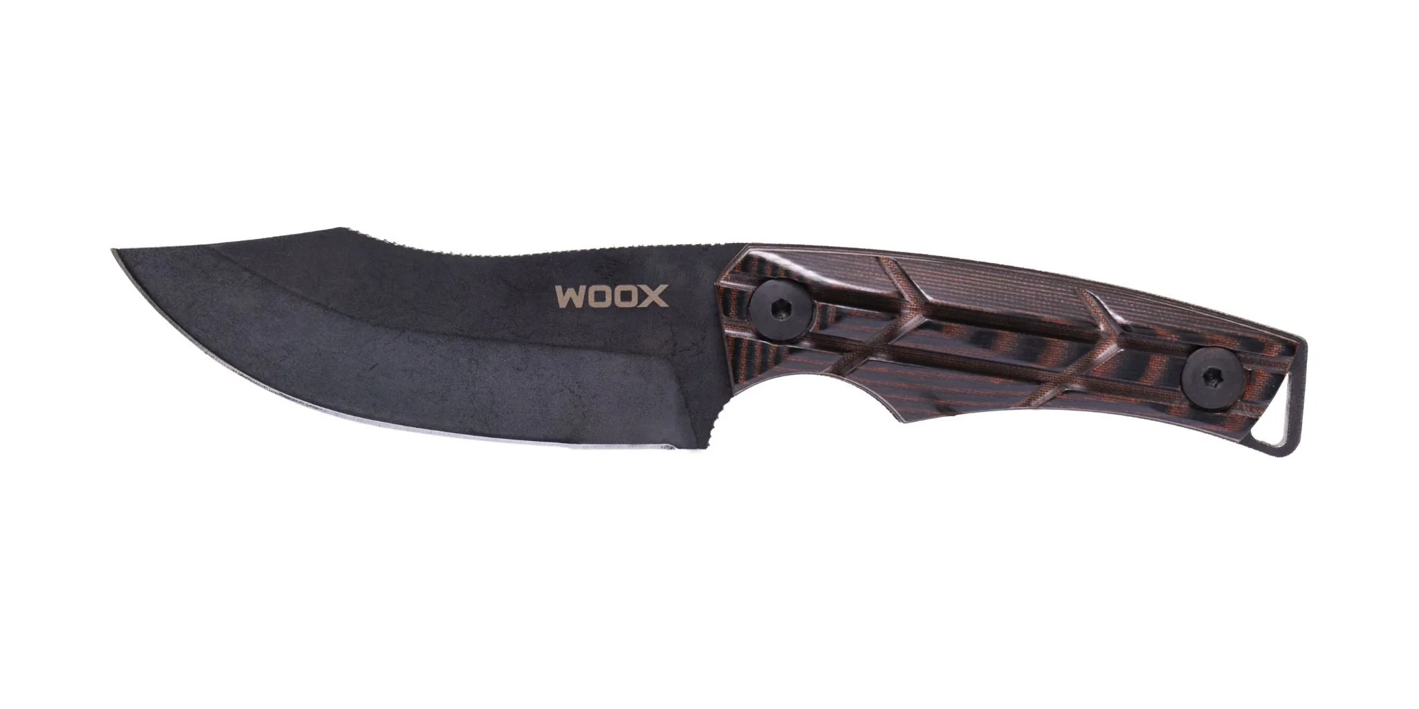 Woox BU.KNF061.01 Bad Boy 3.75" Plain D2 Steel Blade American Walnut/Micarta X-Grip Handle 7.37" OAL - View 2