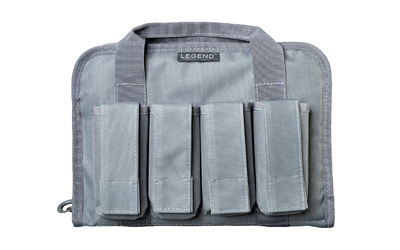 Pegasus PEG100-SG Tactical Pistol Case, Polyester, 12.5"x1.5"x8", Gray - View 3