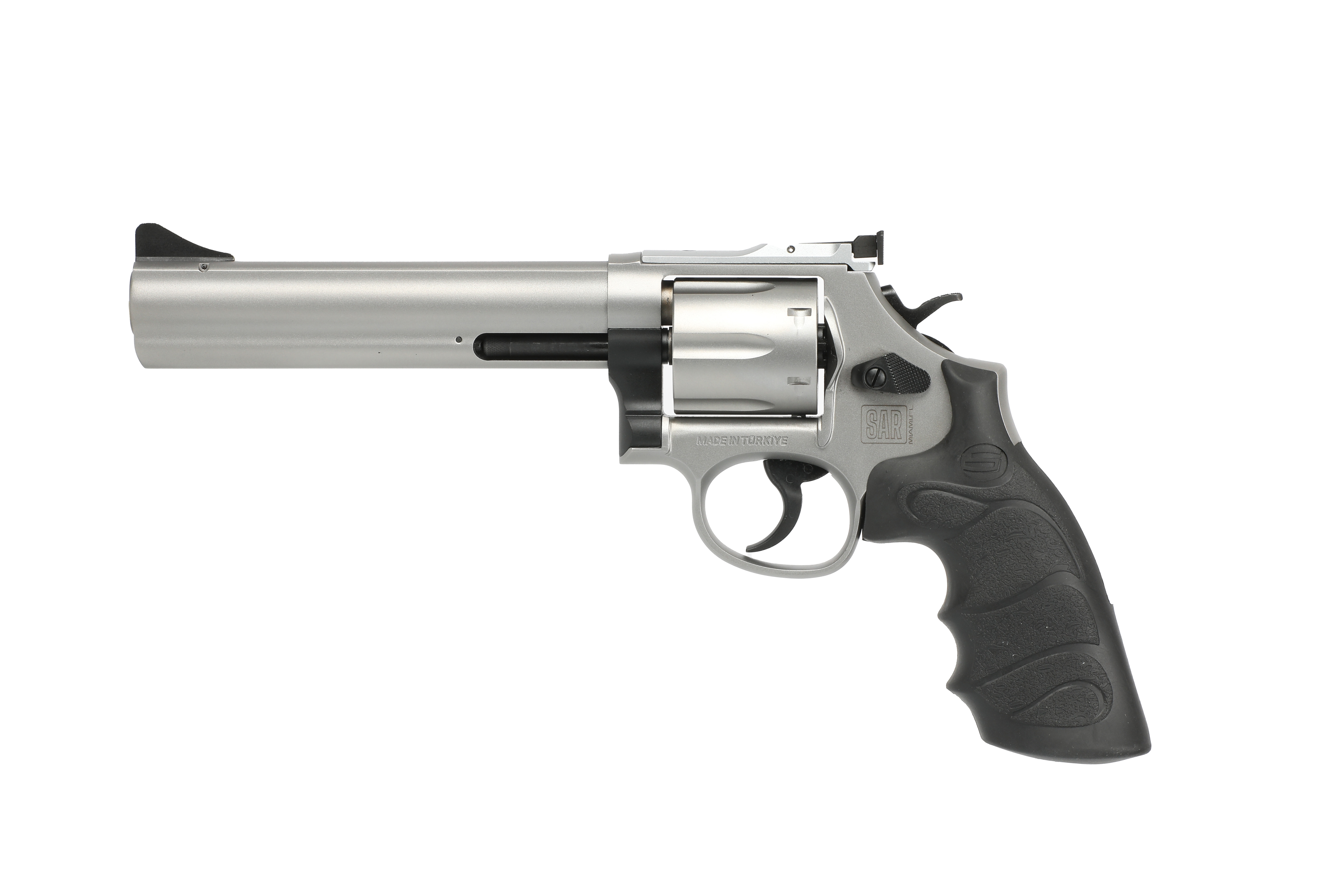 SAR USA SARSR38ST6 .357 Mag Revolver 6" Stainless Steel 6-Shot Black Grip - View 2