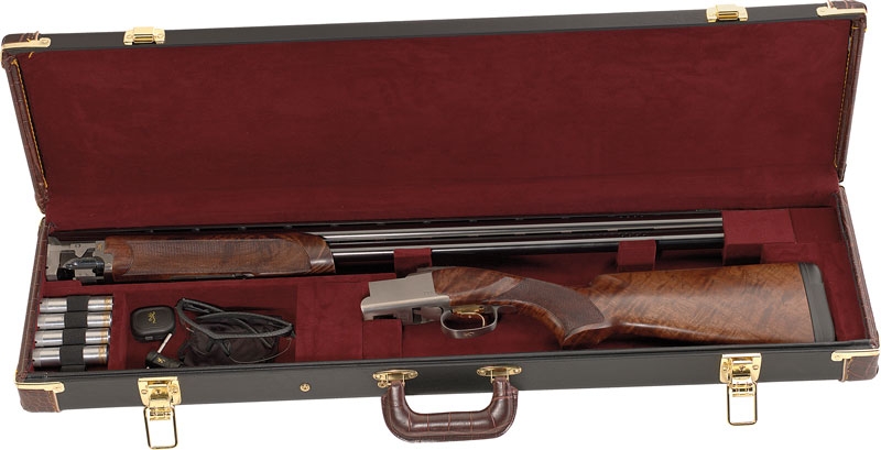 Browning Luggage Case O/U 34" BBL Vinyl Brown/Black Trim - Fits Standard Rib and BT99 Style, Long Gun - View 2