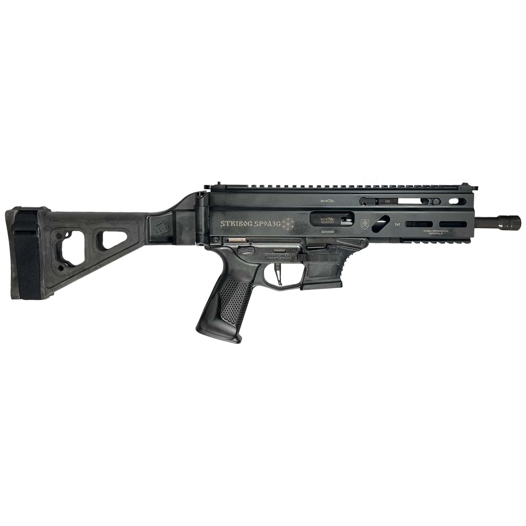 Grand Power SP9A3G-SB 9mm 8" Barrel SBT Brace 33Rd Black - View 2