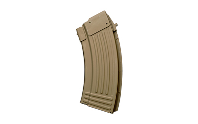 Global Ordnance LLC 810091157435 20rd Fully Ribbed 7.62x39mm Fits AK-47 FDE Steel - View 2