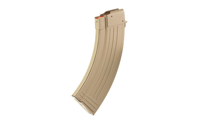 Global Ordnance LLC 810091157466 30rd Fully Ribbed 7.62x39mm Fits AK-47 FDE Steel - View 2