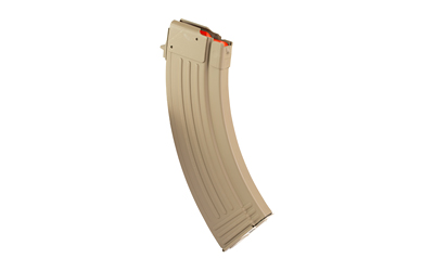 Global Ordnance LLC 810091157466 30rd Fully Ribbed 7.62x39mm Fits AK-47 FDE Steel - View 3