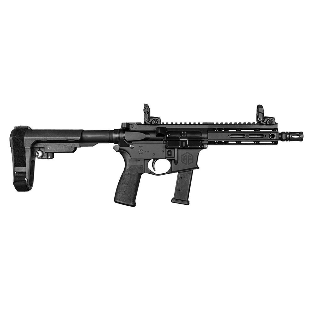 Alpha Foxtrot AA08X1HXX-XABK20 AFMG9 9mm Luger 20+1 7.50" Black QPQ Threaded Barrel, M-LOK Handguard, Black Anodized Aluminum Receiver w/Picatinny Rail, Black Polymer SB Tactical Brace, MFT Grip - View 2