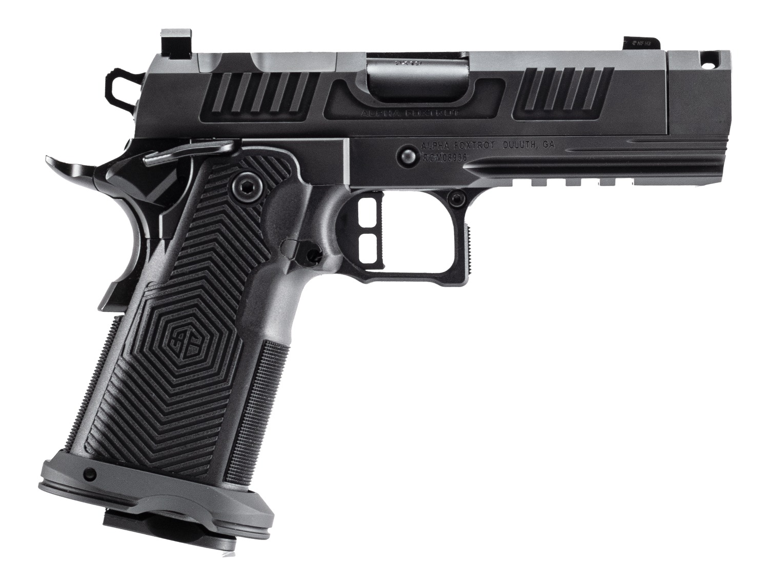 Alpha Foxtrot AF1911-Romulus 9mm 3.5" Comp Threaded DLC Black - View 2