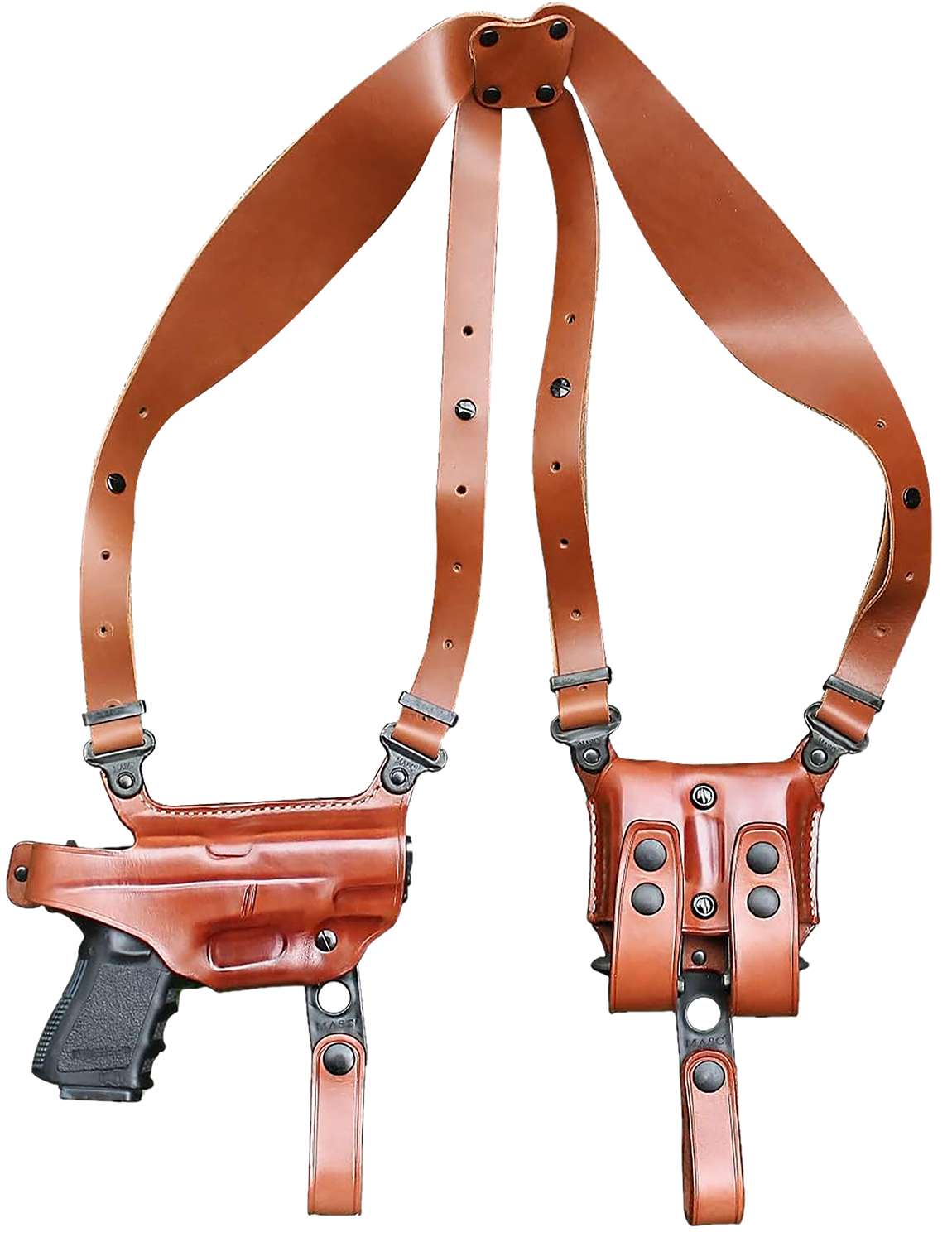 1791 Gunleather NSS2.1CBRHR Optic Ready Shoulder Horizontal Brown Fits... - View 2