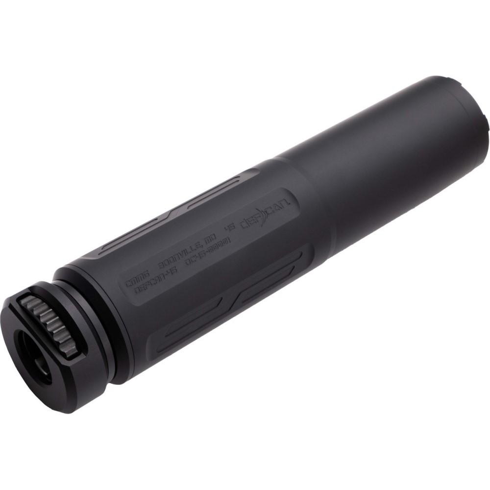 DefCan 45 Suppressor: Full-Auto Rated, 30 dB Sound Reduction, 7075 Aluminum, Hard Coat Anodized, Bi-Lock QD Mount - View 2