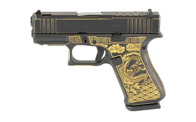 Glock UX4350204FRN 43X 9MM Pistol, Compensated, Black/Gold, 3.41" Barrel - View 2