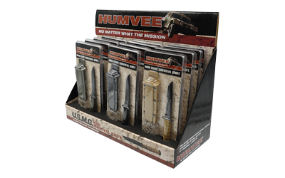 Humvee HMV-DB-USMC Knife Display, 12-Piece, Black/Khaki/Green - View 2