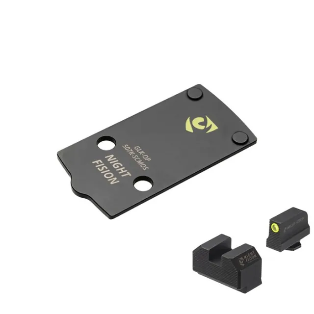 Night Fision Optic Plate + Backup Sight Combo Yellow Front Night Sight - View 2