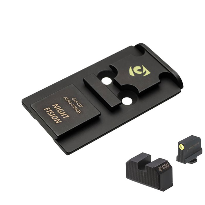 Night Fision Optic Plate + Backup Sight Combo Yellow Front Night Sight - View 2