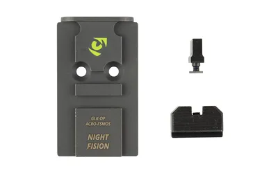 Night Fision Optic Plate + Backup Sight Combo Black Sights Aimpoint ACRO - View 2