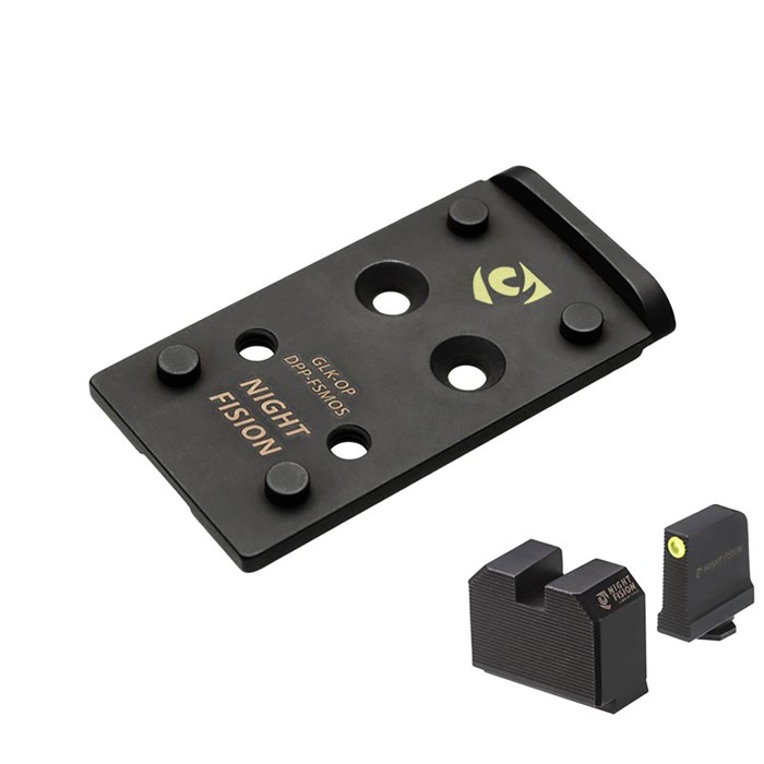 Night Fision Optic Plate + Backup Sight Combo Yellow Front Night Sight - View 2
