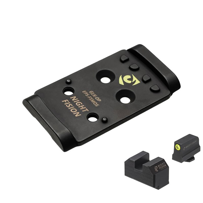 Night Fision Optic Plate + Backup Sight Combo Yellow Front Night Sight - View 2