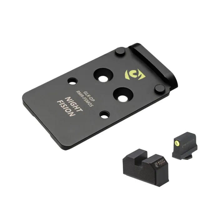 Night Fision Optic Plate + Backup Sight Combo Yellow Front Night Sight - View 2