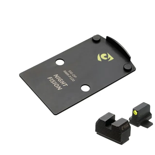 Night Fision Optic Plate + Backup Sight Combo Yellow Front Night Sight - View 2