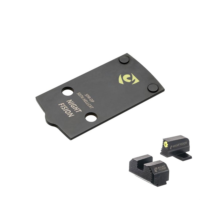 Night Fision Optic Plate + Backup Sight Combo Yellow Front Night Sight - View 2