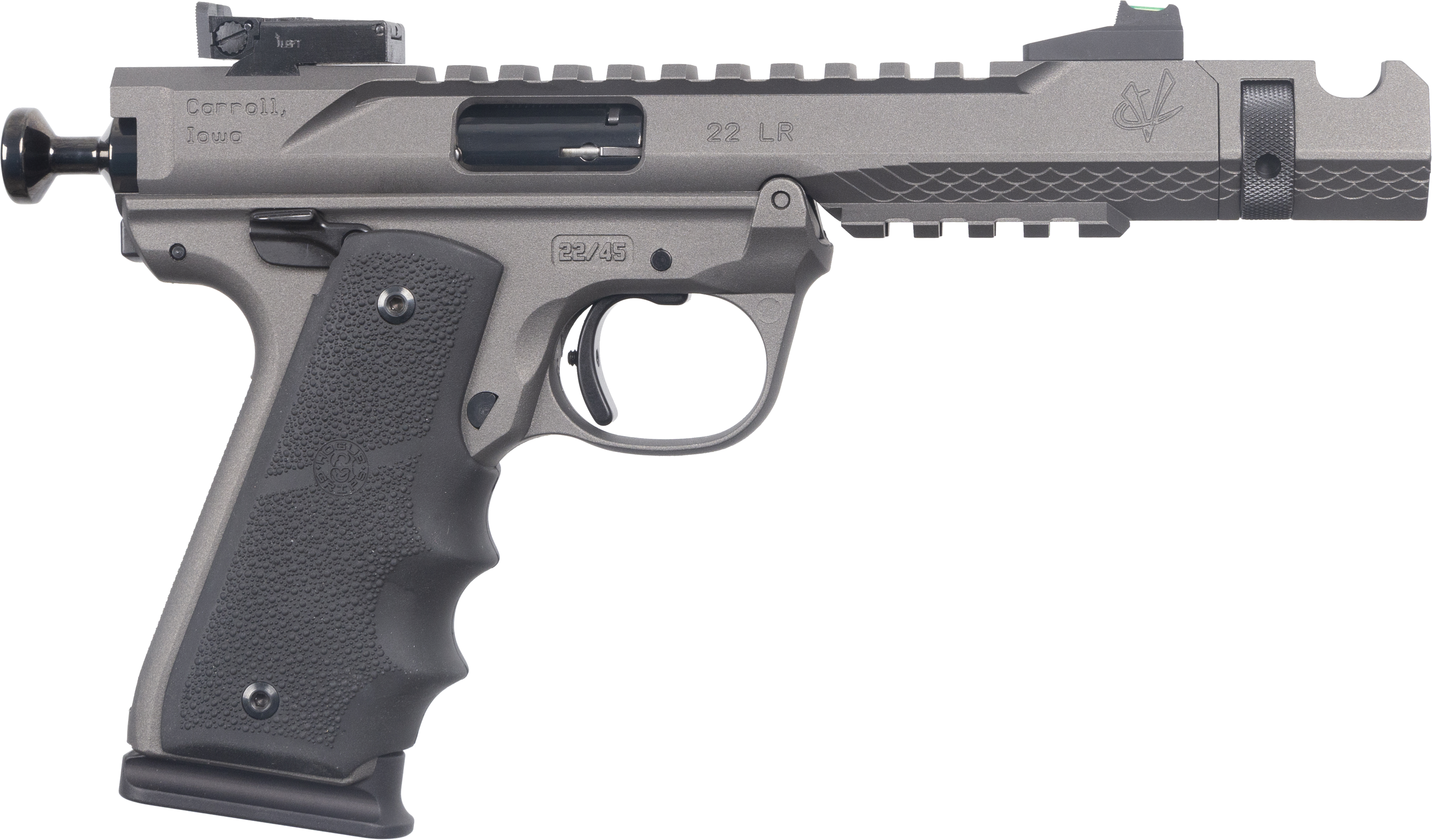 Volquartsen Black Mamba 22 LR 4.5 in Cerakote Tungsten 10+1 Pistol - View 2
