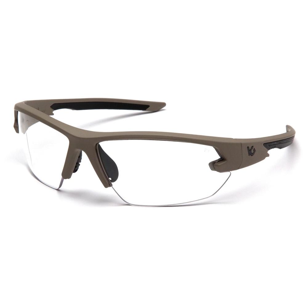 Pyramex VGST1410T Semtex 2.0 Glasses Clear Lens Anti-Fog Tan Frame - View 2
