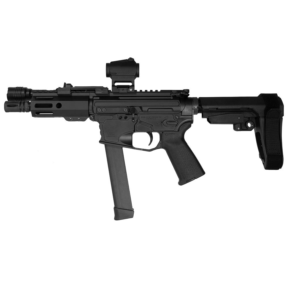 Shark Coast Midnight Pistol Bundle 9mm Luger 33rd Glock Style Magazine 5" Threaded Barrel Vortex Red Dot/Streamight Protac - View 2
