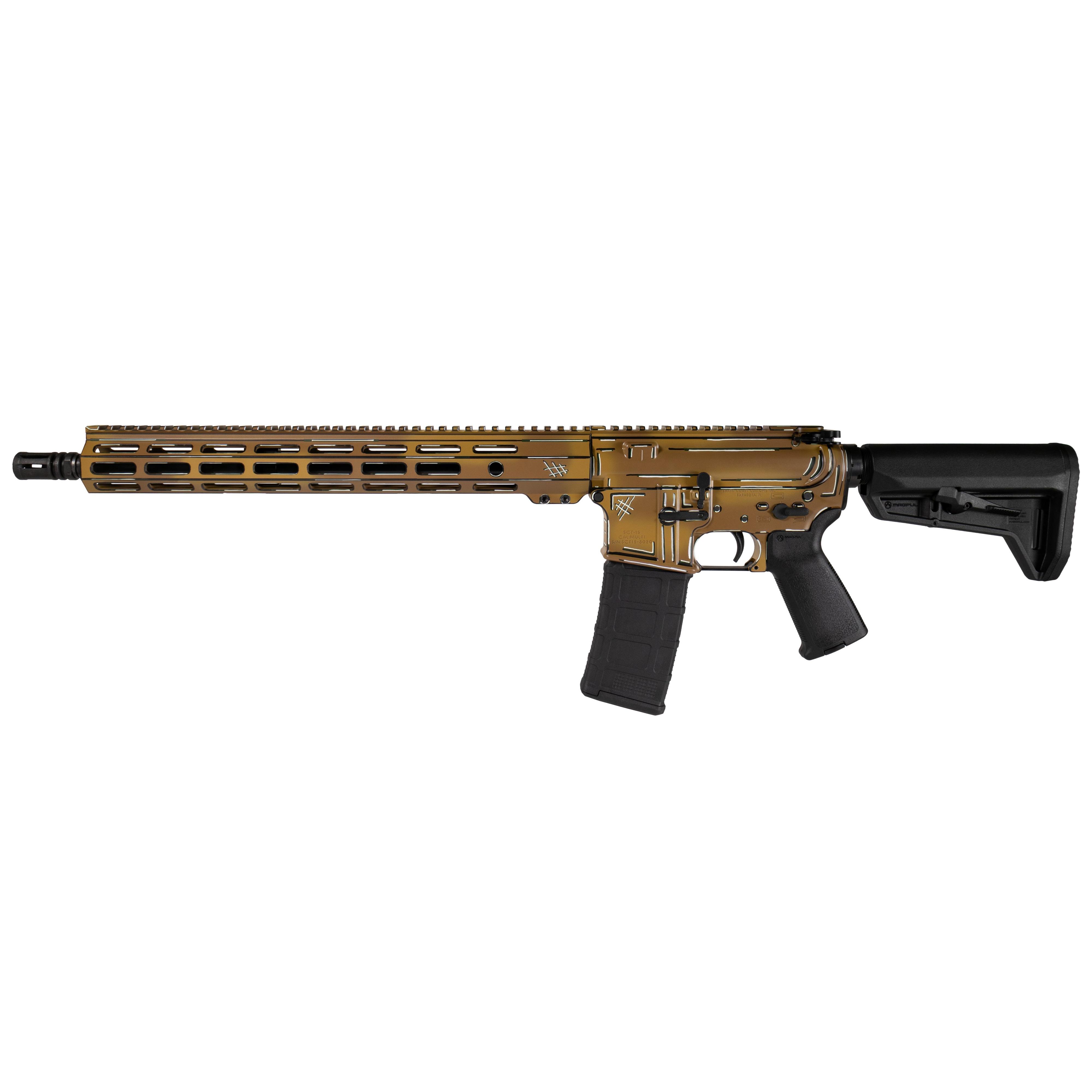 Shark Coast Tactical Anime- FDE Rifle 5.56mm 10rd Magazine 16 Barrel 15 MLOK Handguard California Compliant - View 2