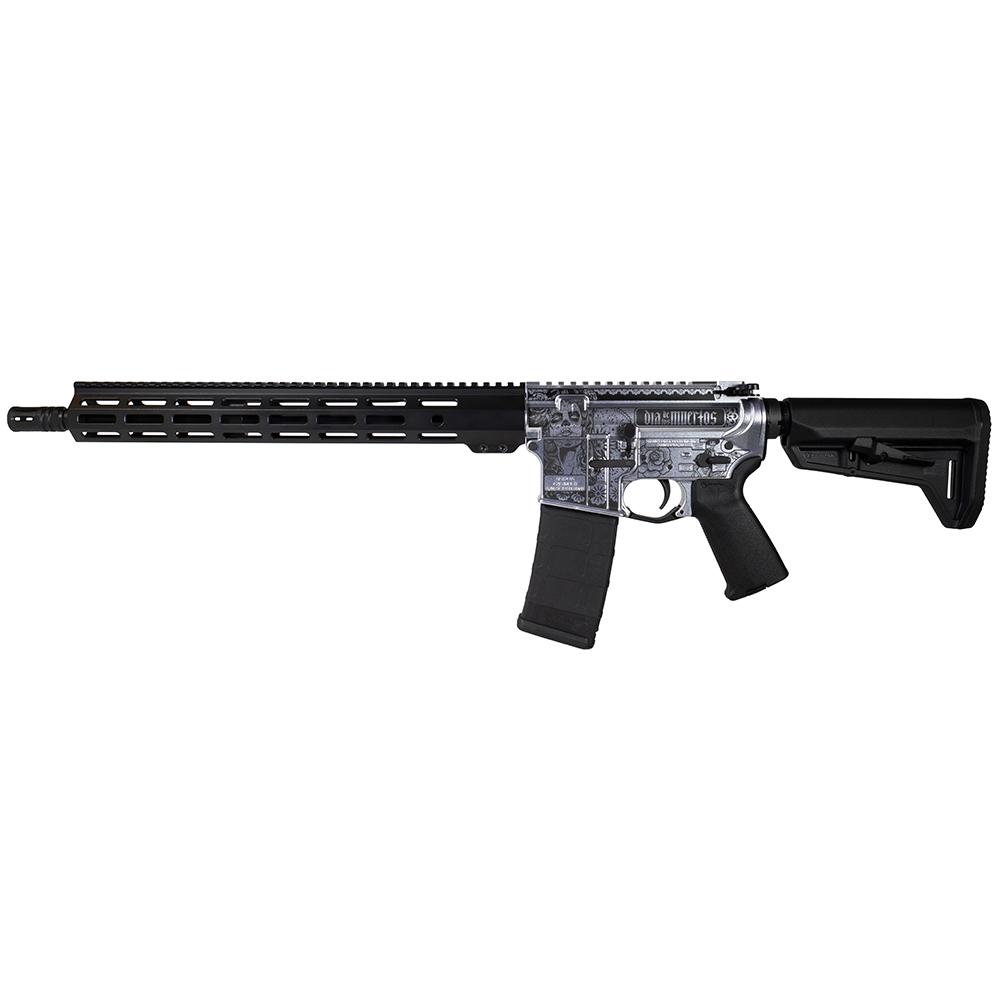 Shark Coast Tactical Day of the Dead Rifle 5.56mm 10rd Magazine 16 Barrel 15 MLOK Handguard California Compliant - View 2