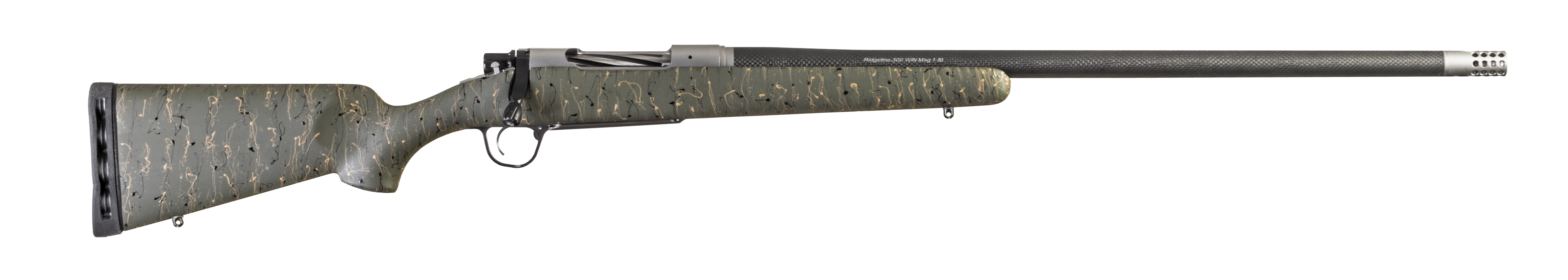 Christensen Arms Ridgeline 6.5CM Bolt Action Rifle 24" TB Stainless/Green-Blk-Tan - View 2