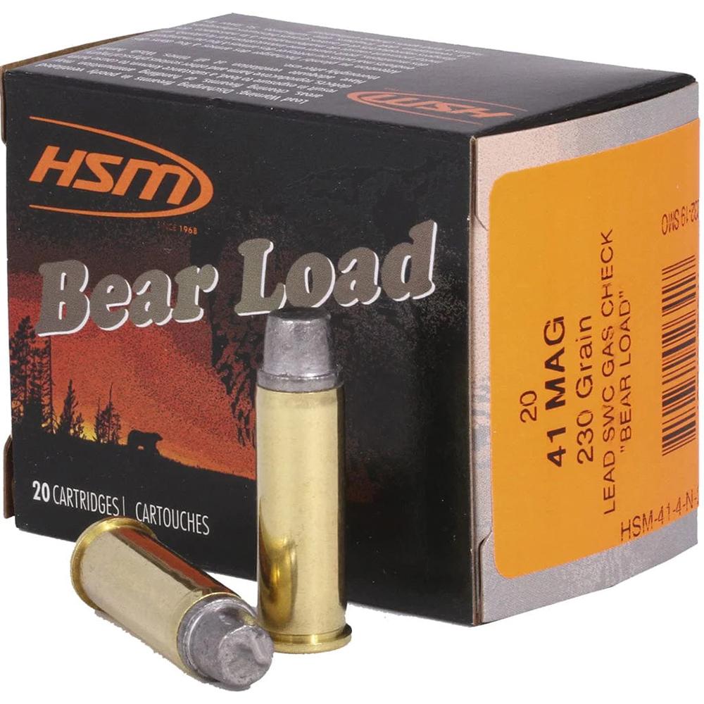 HSM 414N20 Bear Load .41 Rem Mag 230gr Semi-Wadcutter 20 Rounds Box - View 2