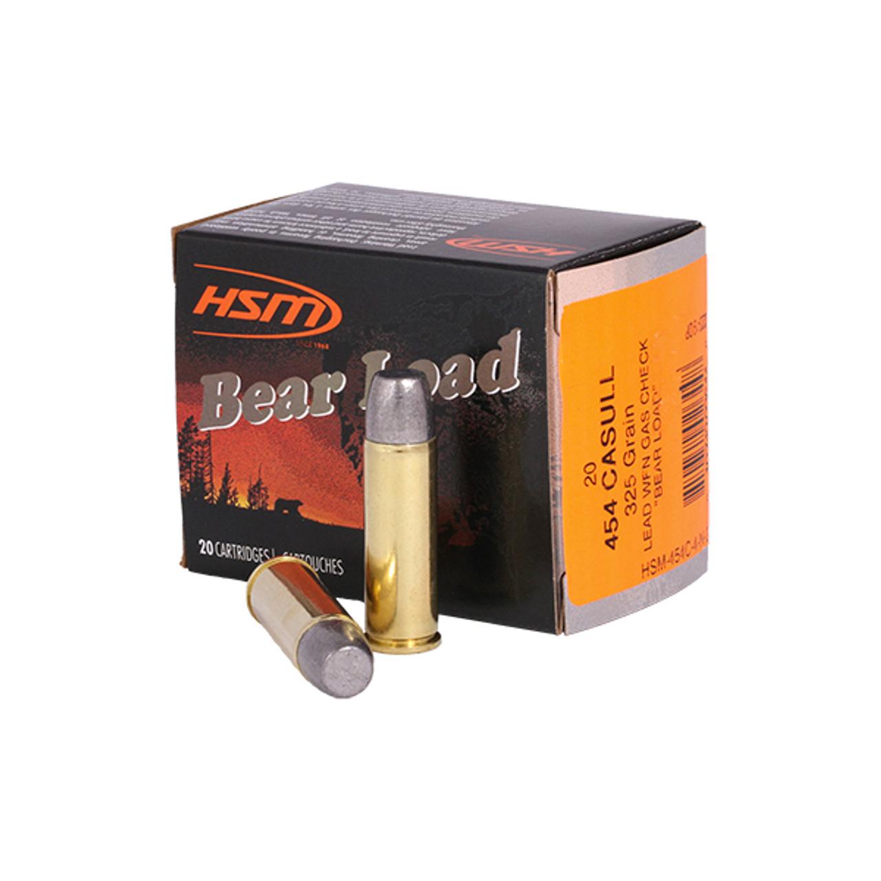 HSM 454C4N20 Bear Load .454 Casull 325gr Wide Flat Nose Ammo 20 Rounds - View 2