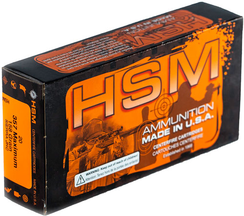 HSM 357Max-2-N 158GR JHP Ammo, 20 Rounds, 357 Maximum - View 2